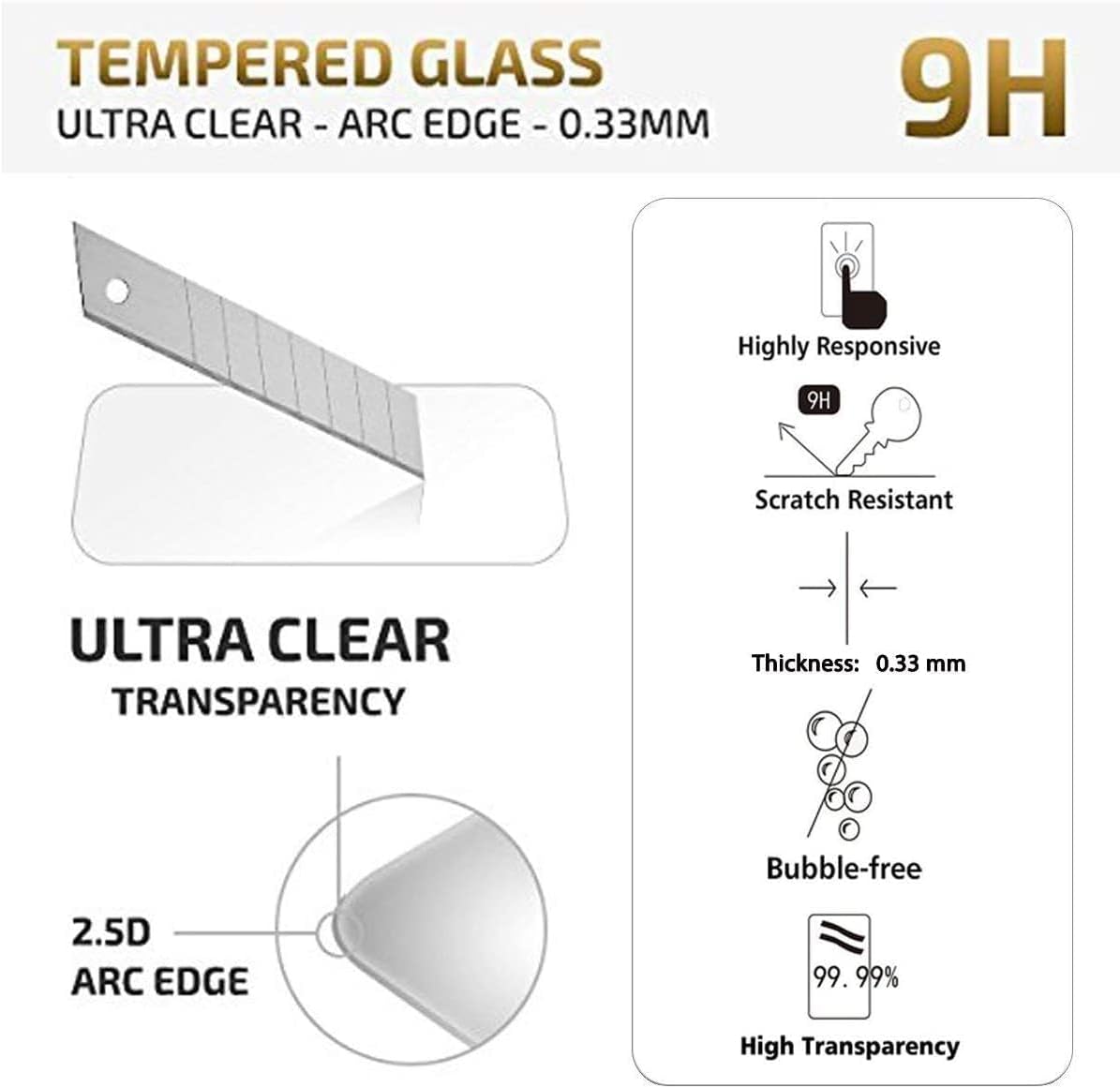 NEW'C 3 Pack Designed for Samsung Galaxy A14 5G/4G, M14 5G Screen Protector Tempered Glass, Anti Scratch, Bubble Free, Ultra Resista Transparent