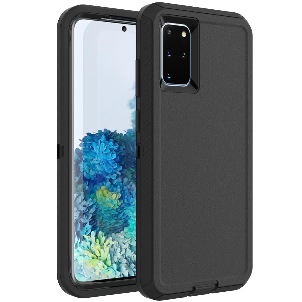 Case for Galaxy Note 20 with Clip, Heavy-Duty Tough Rugged Shockproof Drop Protective Cover Cases for Samsung Galaxy Note 20, Black+Orange