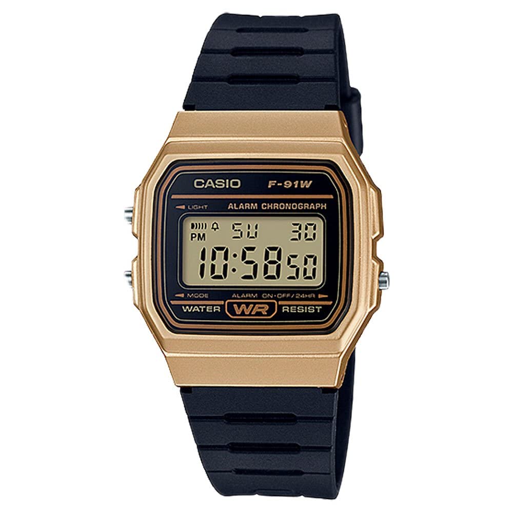 Casio F91W Series | Digital Watch | Water Resistant | LED Light | 1/100 SEC Stopwatch | Regular Time Keeping (HR, Min, SEC, PM, Date, Day) | Daily Alarm | Lightweight | 7 Year Battery