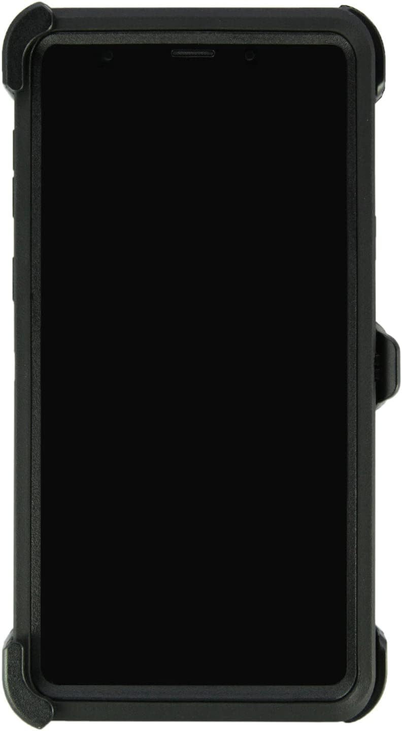 WallSkiN Case for Galaxy Note 9 (6.4") Heavy Duty Full Body Military Grade Drop Protection Carrying Cover Holder | Holster for Men Belt with Clip Stand – Black/Black