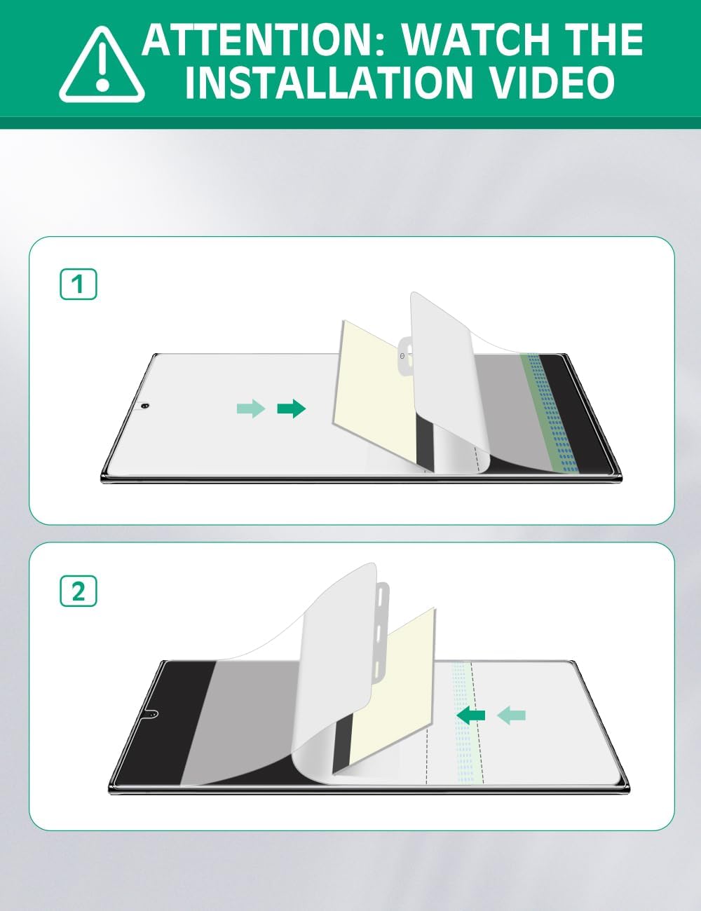apiker 4 Pack Screen Protector Compatible with Samsung Galaxy Note 10 Plus, Soft TPU Film Support Fingerprint Sensor