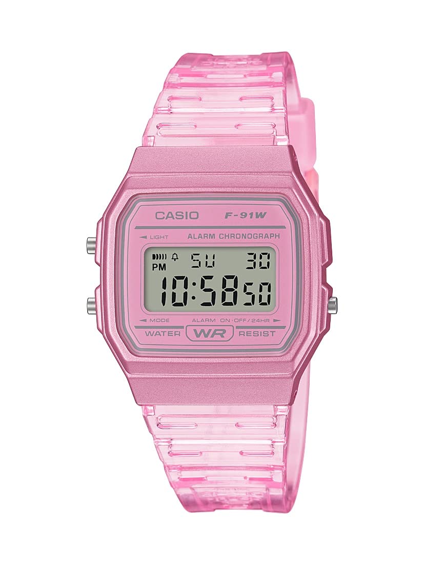 Casio F91W Series | Digital Watch | Water Resistant | LED Light | 1/100 SEC Stopwatch | Regular Time Keeping (HR, Min, SEC, PM, Date, Day) | Daily Alarm | Lightweight | 7 Year Battery
