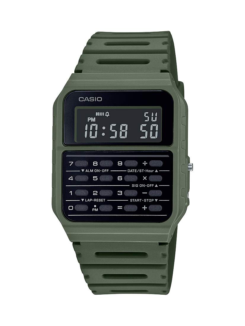 Casio CA53W Vintage Series | Data Bank | 1/100 SEC Stopwatch | Water Resistant | 8 Digit Calculator | Dual Time | Resin Band | Resin Case | Auto Calendar | Daily Alarm | 5 Year Battery