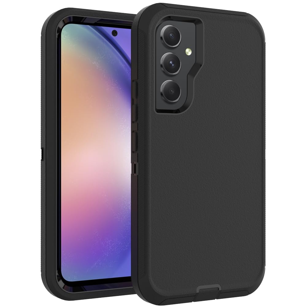 Case for Galaxy Note 20 with Clip, Heavy-Duty Tough Rugged Shockproof Drop Protective Cover Cases for Samsung Galaxy Note 20, Black+Orange