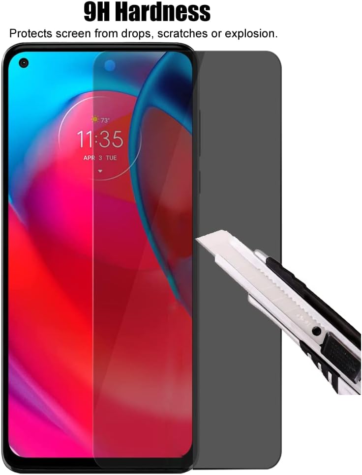 (3+3) For Motorola Moto G Stylus 5G (2021) (3 Pack) Privacy Screen Protector Anti Spy Private Tempered Glass Film with Camera Lens Protector, Anti Scratch