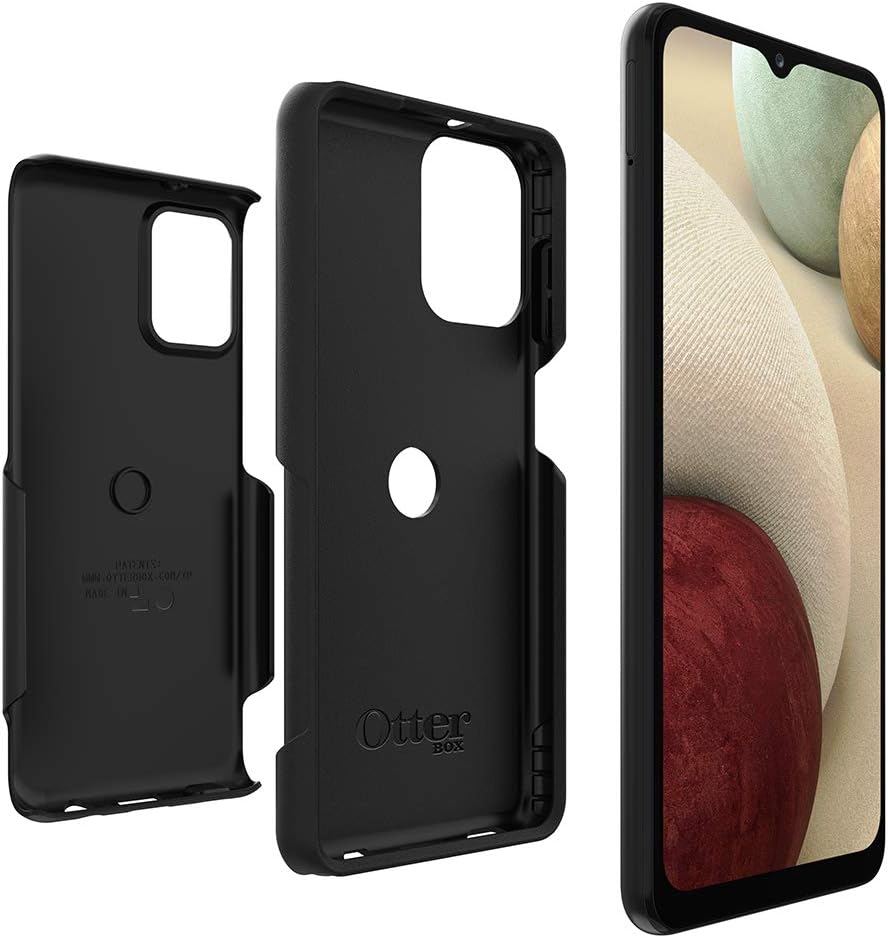 OtterBox Samsung Galaxy A12 Commuter Series Lite Case - Black, Slim & Tough, Pocket-Friendly, with Open Access to Ports and Speakers (No Port Covers),