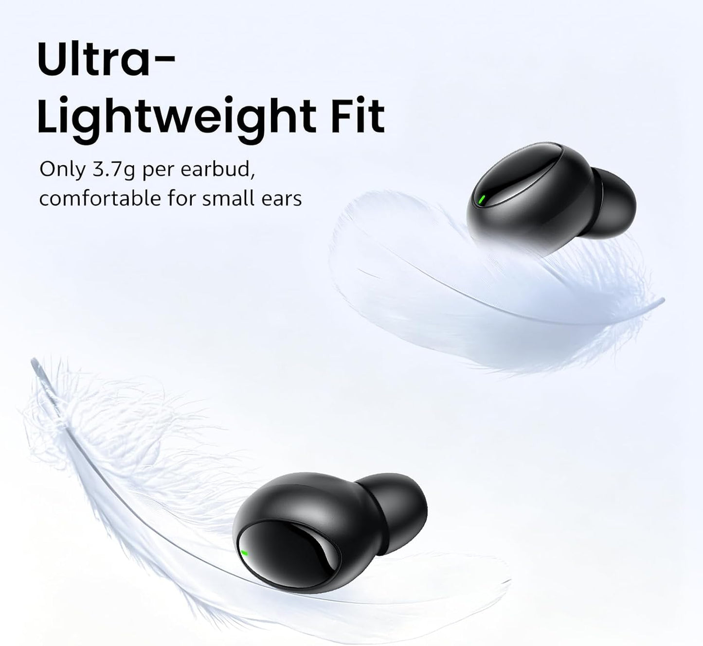 Wireless Bluetooth 5.4 Small in-Ear Headphones, Hi-Fi Stereo Sound