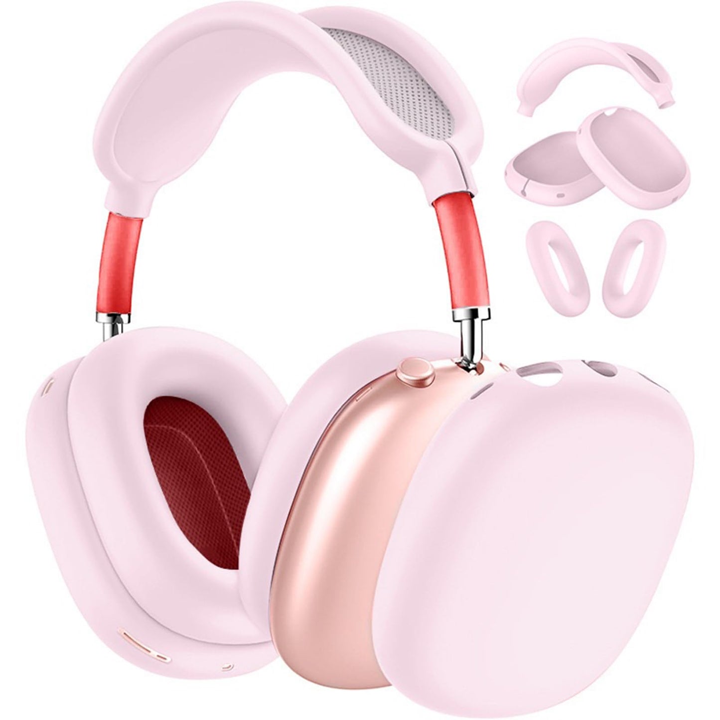 3-in-1 Silicone Case Cover for AirPods Max Headphones, Apple AirPod Max Accessory Protective Cover, Headband/Ear Cups/Ear Pad Covers, Anti-Scratch and Sweatproof