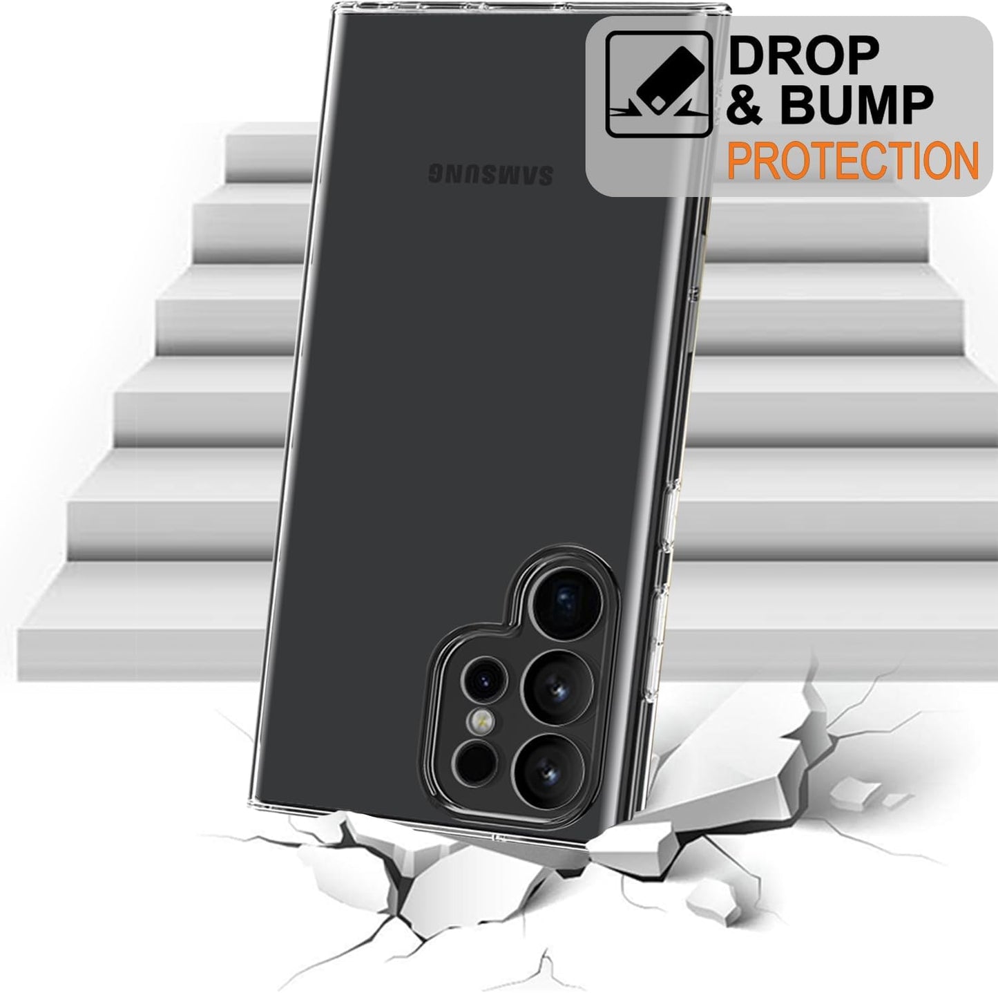 TENOC Clear Case Phone Case for Samsung Galaxy S22 Ultra Slim Cover | Shockproof, Protective, Bumper