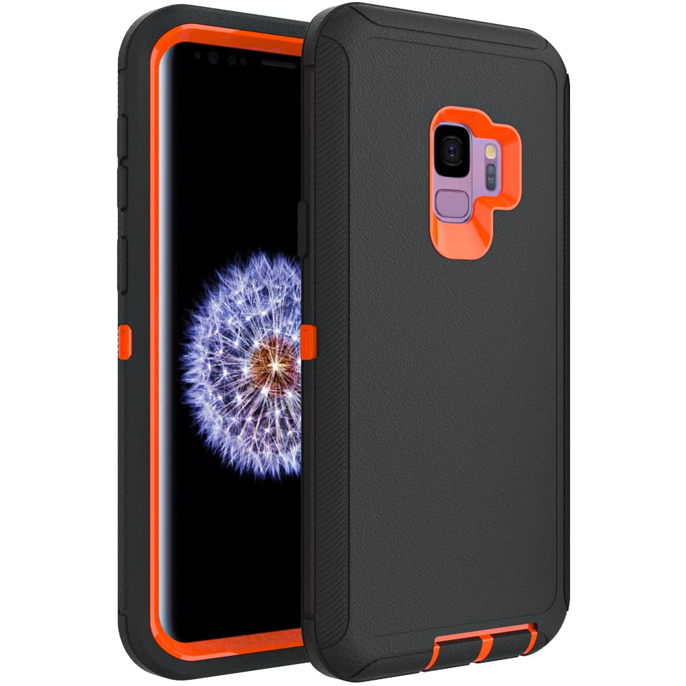 Case for Galaxy Note 20 with Clip, Heavy-Duty Tough Rugged Shockproof Drop Protective Cover Cases for Samsung Galaxy Note 20, Black+Orange