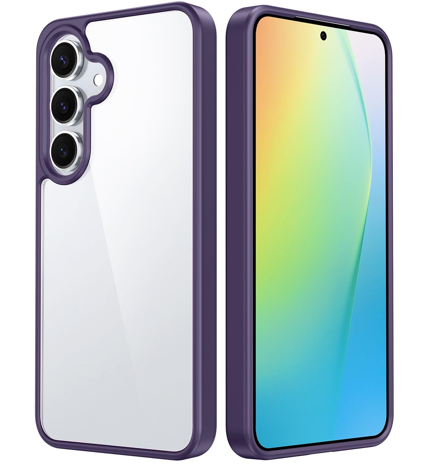 FNTCASE Clear Case for Samsung Galaxy S24 Cell Phone Cover | Anti Yellowing, Military Grade Protection, Slim Phone Cases, Shockproof, Scratch-Resistant, Transparent, 6.2 inch