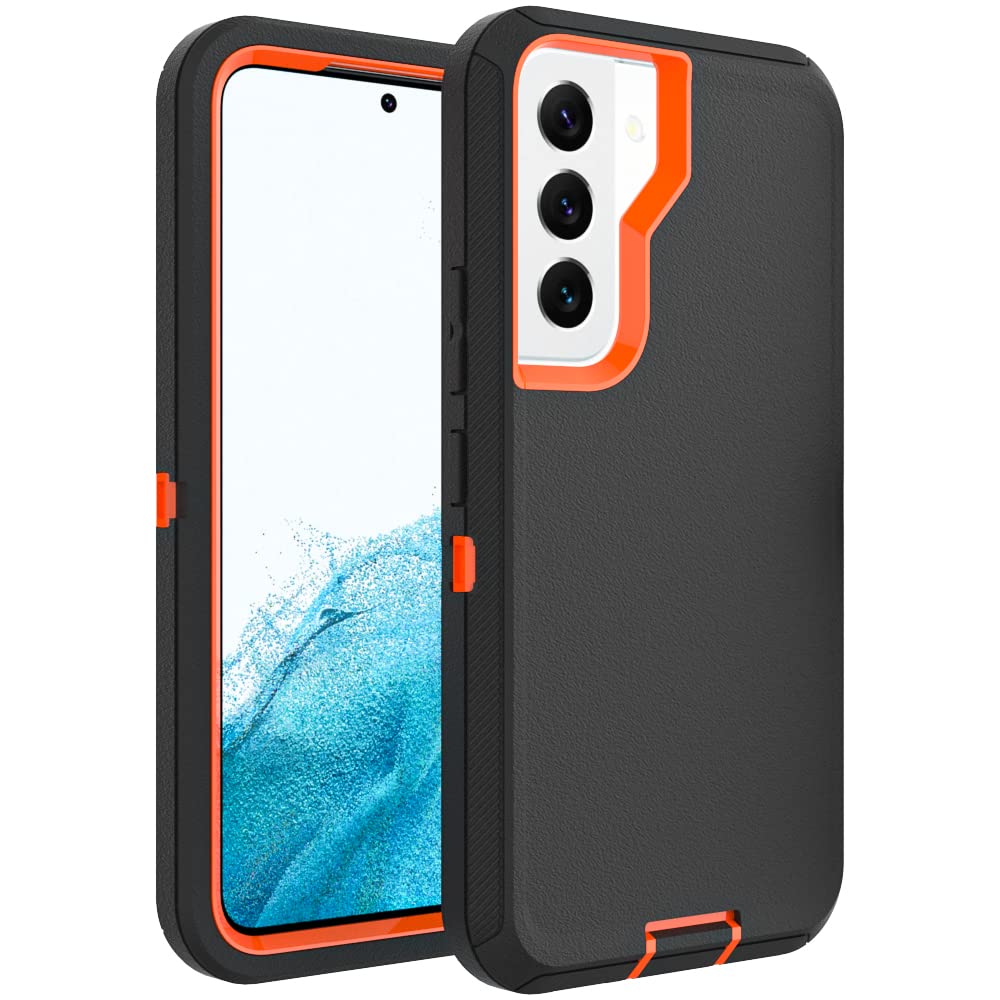 Case for Galaxy Note 20 with Clip, Heavy-Duty Tough Rugged Shockproof Drop Protective Cover Cases for Samsung Galaxy Note 20, Black+Orange