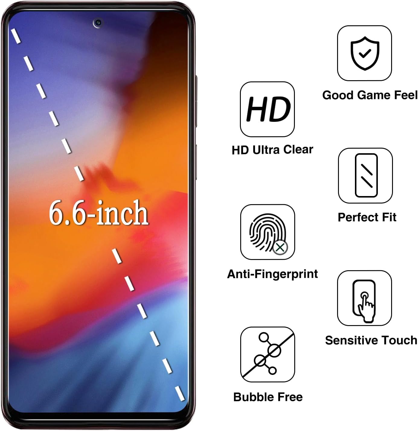HPTech (2 Pack) Privacy Screen Protector for Motorola Moto G Stylus 5G 2023 Anti Spy Tempered Glass, Bubble Free, Case Friendly