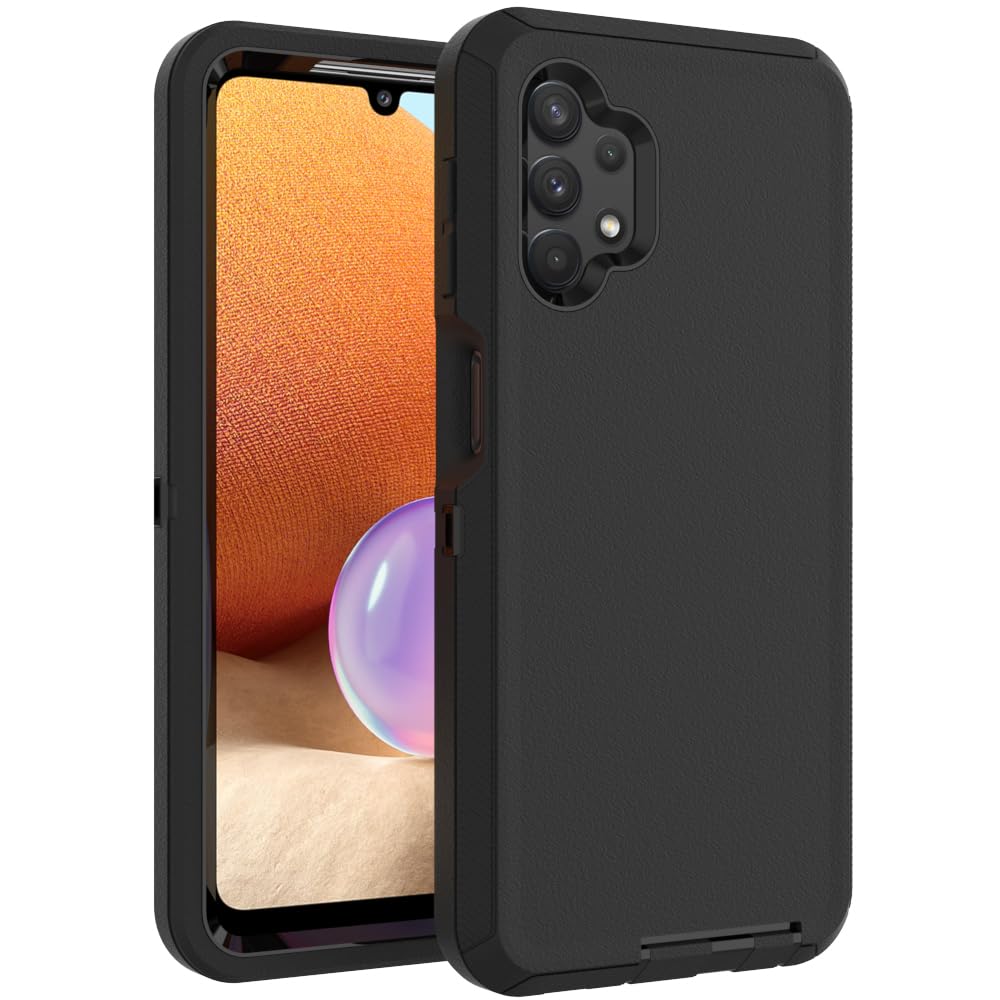 Case for Galaxy Note 20 with Clip, Heavy-Duty Tough Rugged Shockproof Drop Protective Cover Cases for Samsung Galaxy Note 20, Black+Orange