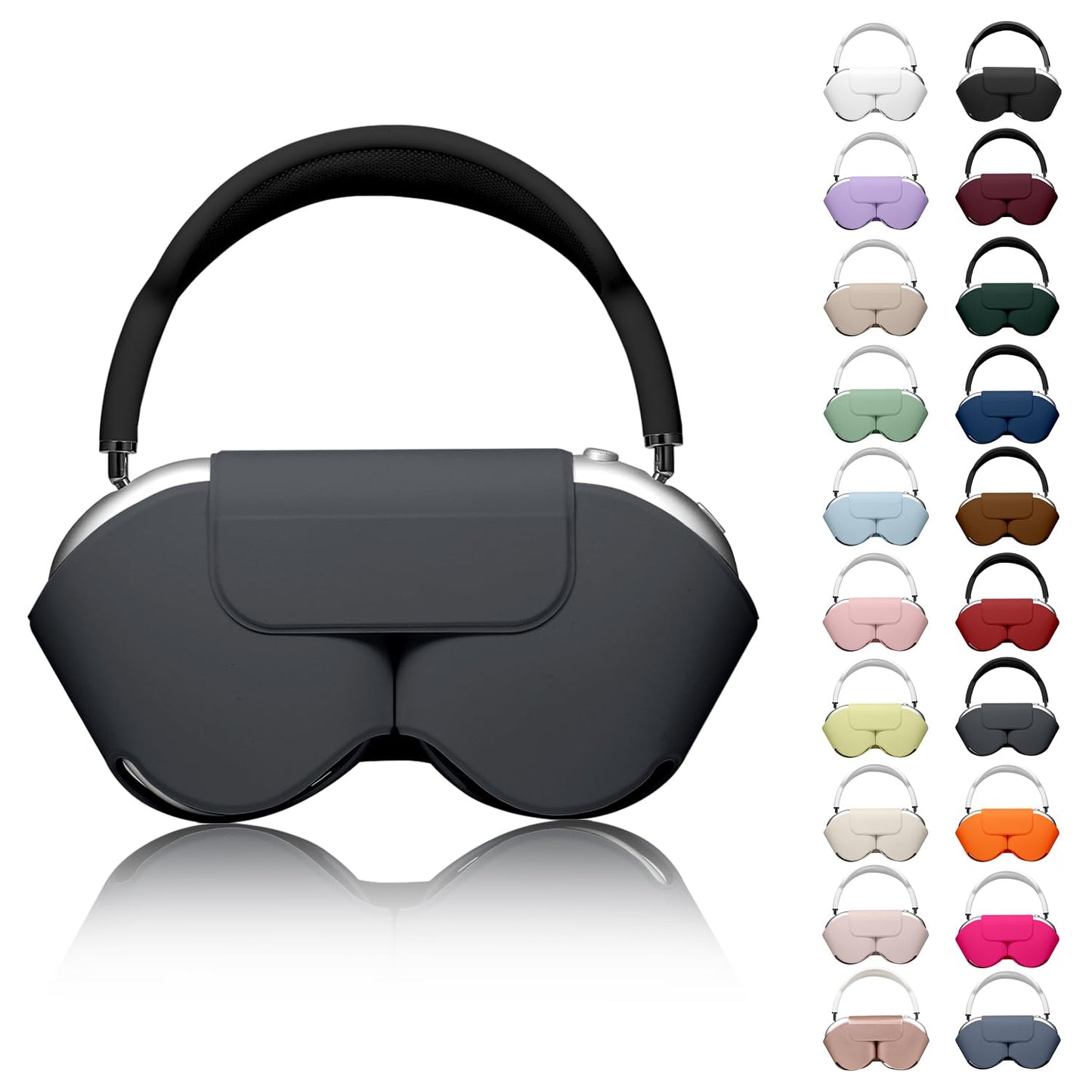 for Apple Airpods Max Case,Smart Case Cover Accessories with Sleep Mode Made by PU Leather Original Replacement Carrying Case for Airpod Pro Max Headphones, Black