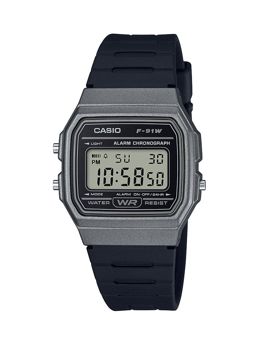 Casio F91W Series | Digital Watch | Water Resistant | LED Light | 1/100 SEC Stopwatch | Regular Time Keeping (HR, Min, SEC, PM, Date, Day) | Daily Alarm | Lightweight | 7 Year Battery