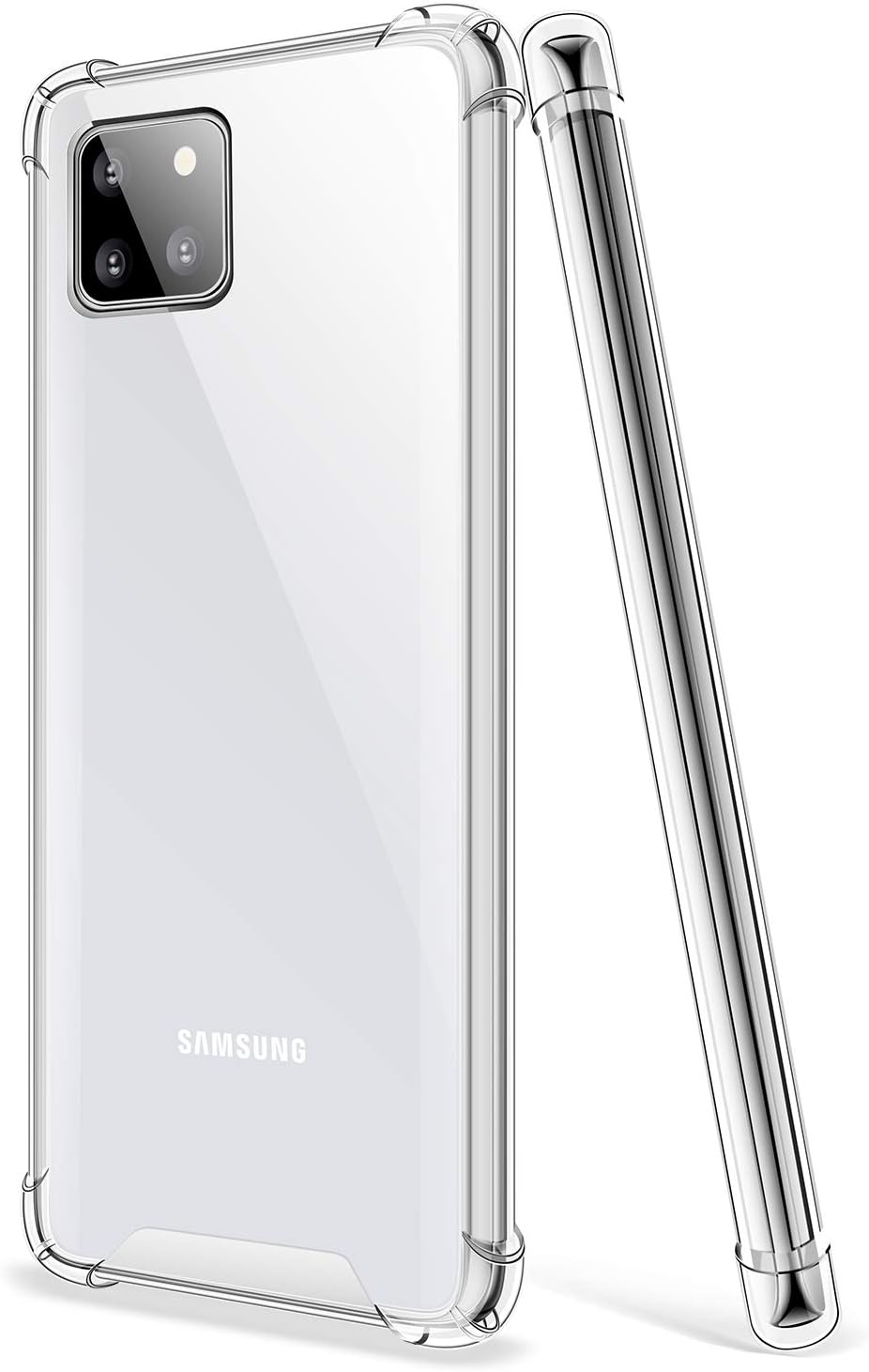 SALAWAT Galaxy Note 10 Lite Case, Clear Cute Gradient Slim Phone Case Cover Reinforced TPU Bumper Hard PC Back Shockproof Protective Case for Samsung Galaxy Note 10 Lite 6.7 Inch 2020 (Crystal Clear)