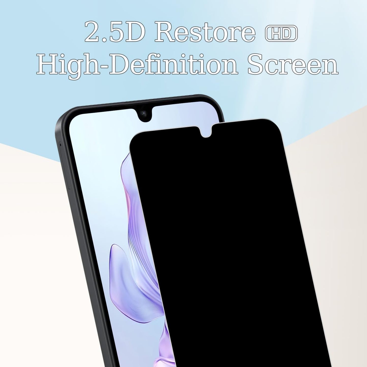 3 Pack Privacy Screen Protector for Samsung Galaxy A17/A16 5G Anti Spy Private Tempered Glass Film, 9H Hardness, Anti Scratch, Case Friendly, Easy Installation