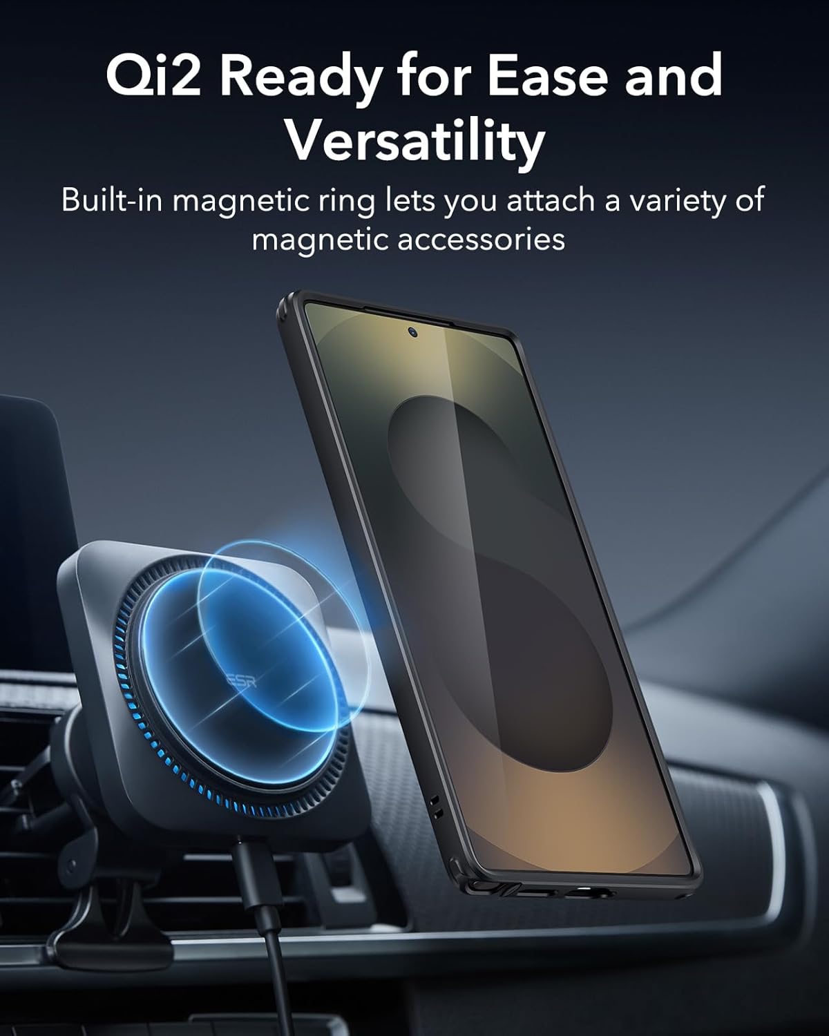 ESR for Samsung Galaxy S25 Ultra Phone Case, Compatible with MagSafe, Magnetic Case for S25 Ultra, Military-Grade Protection, Yellowing Resistant, Classic Series, Clear Black