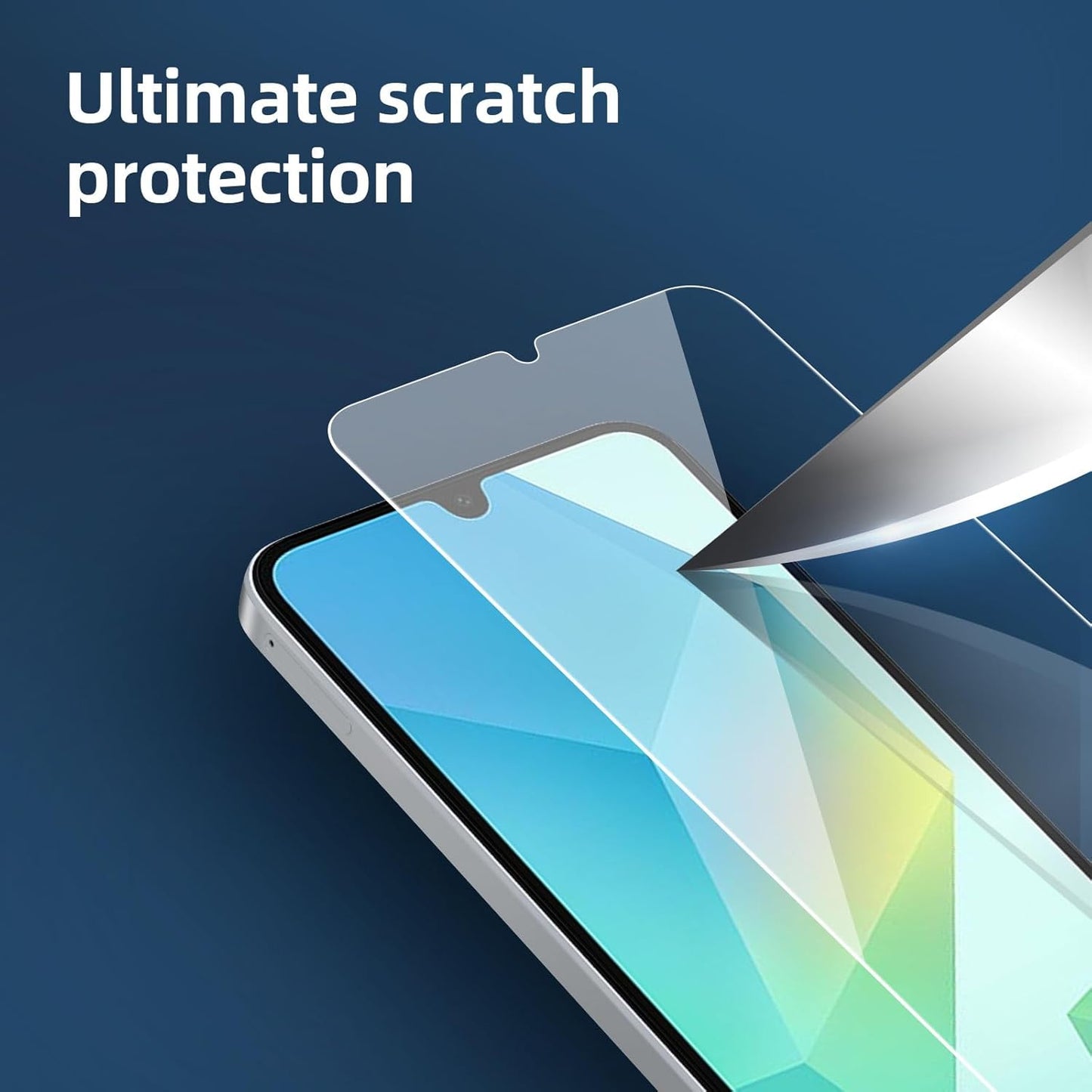 NEW'C 3 Pack Designed for Samsung Galaxy A17 2025, Galaxy A16 5G, Galaxy A26 5G Screen Protector Tempered Glass, Bubble Free, Ultra Resistant