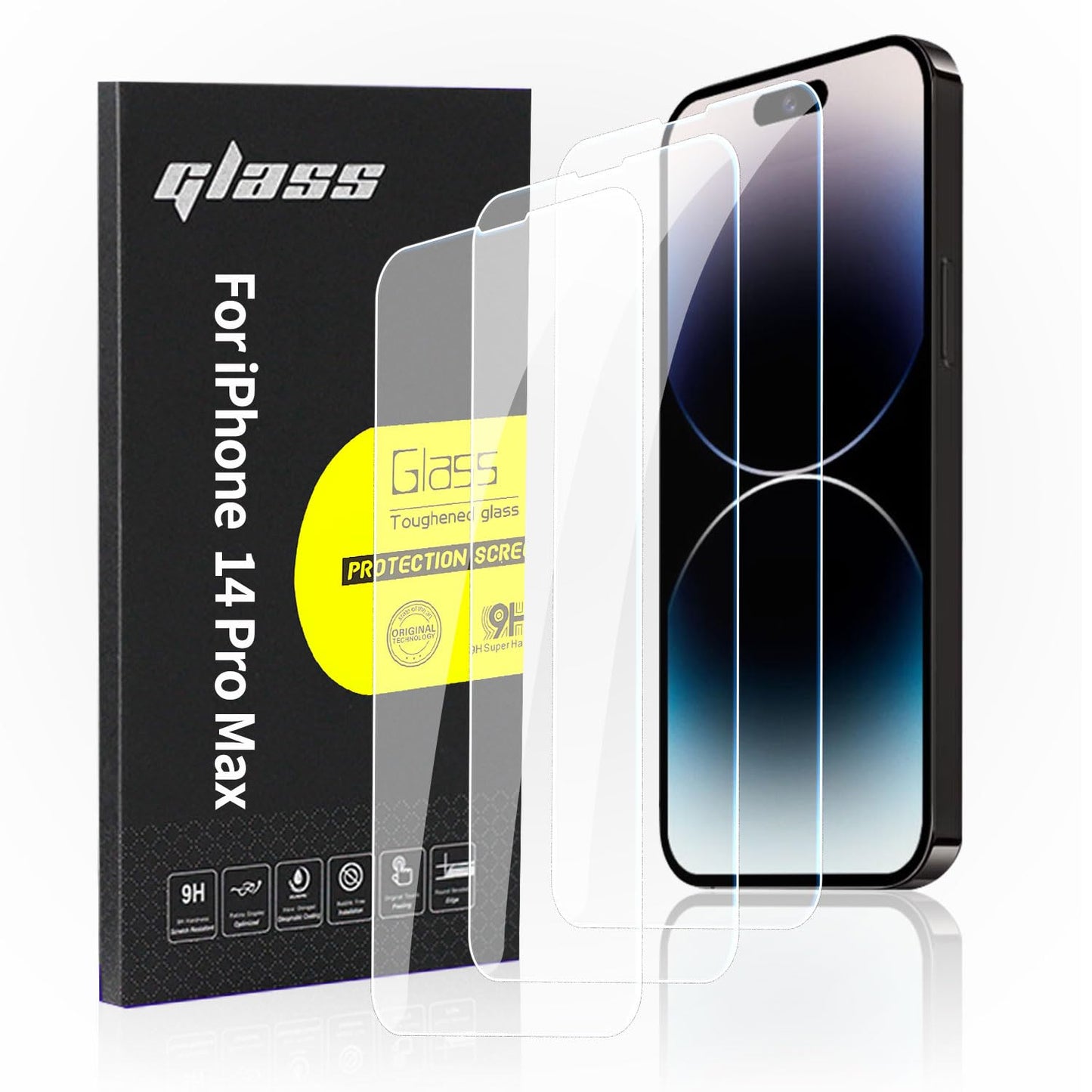3Pack Galaxy S22 Ultra Glass Screen Protector, 2Pack Camera Lens Film 9H Hardness 3D Fulll Coverage Case Friendly Compatible with Ultra Sonic Fingerprint For Galaxy S22 Ultra 6.8”