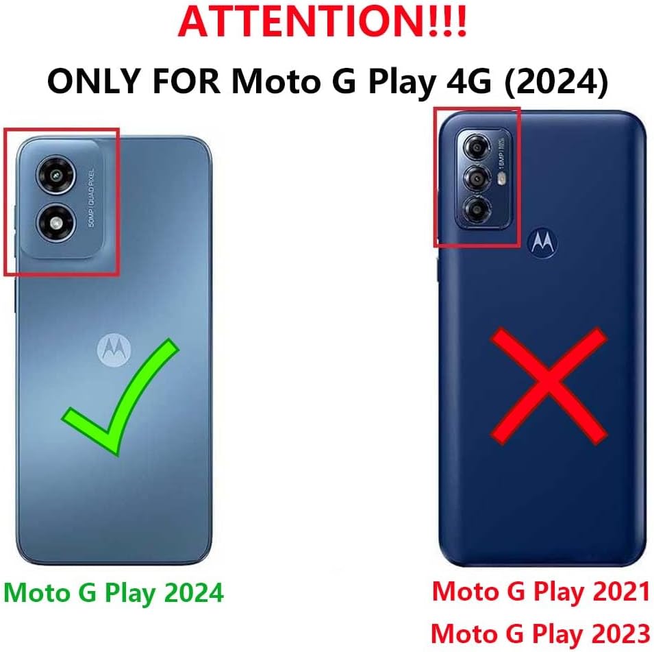 for Moto G Play 2024 Case with Screen Protector, Cute Women Girls Glitter Bling Liquid Floating Phone Case Slim TPU Soft Silicone Shockproof Girly Cover for Motorola G Play 2024 -Pink Purple