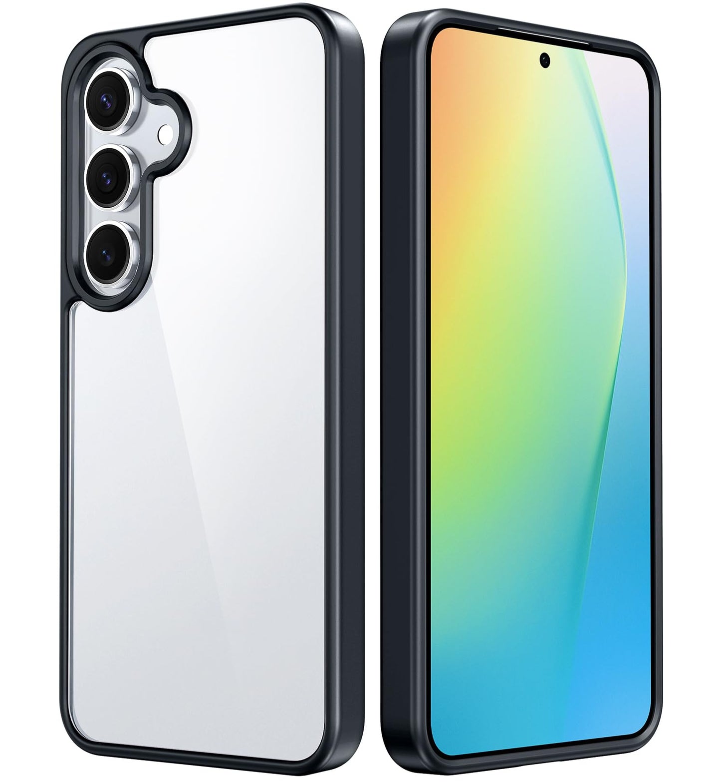 FNTCASE Clear Case for Samsung Galaxy S24 Cell Phone Cover | Anti Yellowing, Military Grade Protection, Slim Phone Cases, Shockproof, Scratch-Resistant, Transparent, 6.2 inch