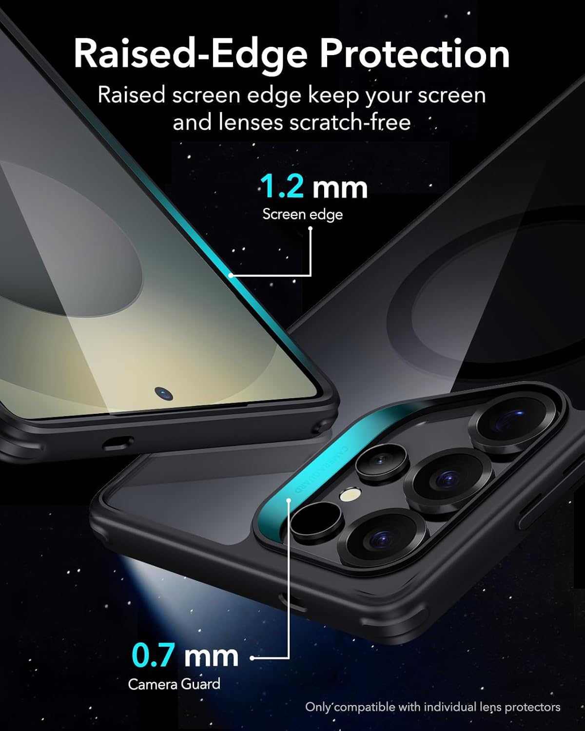 ESR for Samsung Galaxy S25 Ultra Phone Case, Compatible with MagSafe, Magnetic Case for S25 Ultra, Military-Grade Protection, Yellowing Resistant, Classic Series, Clear Black