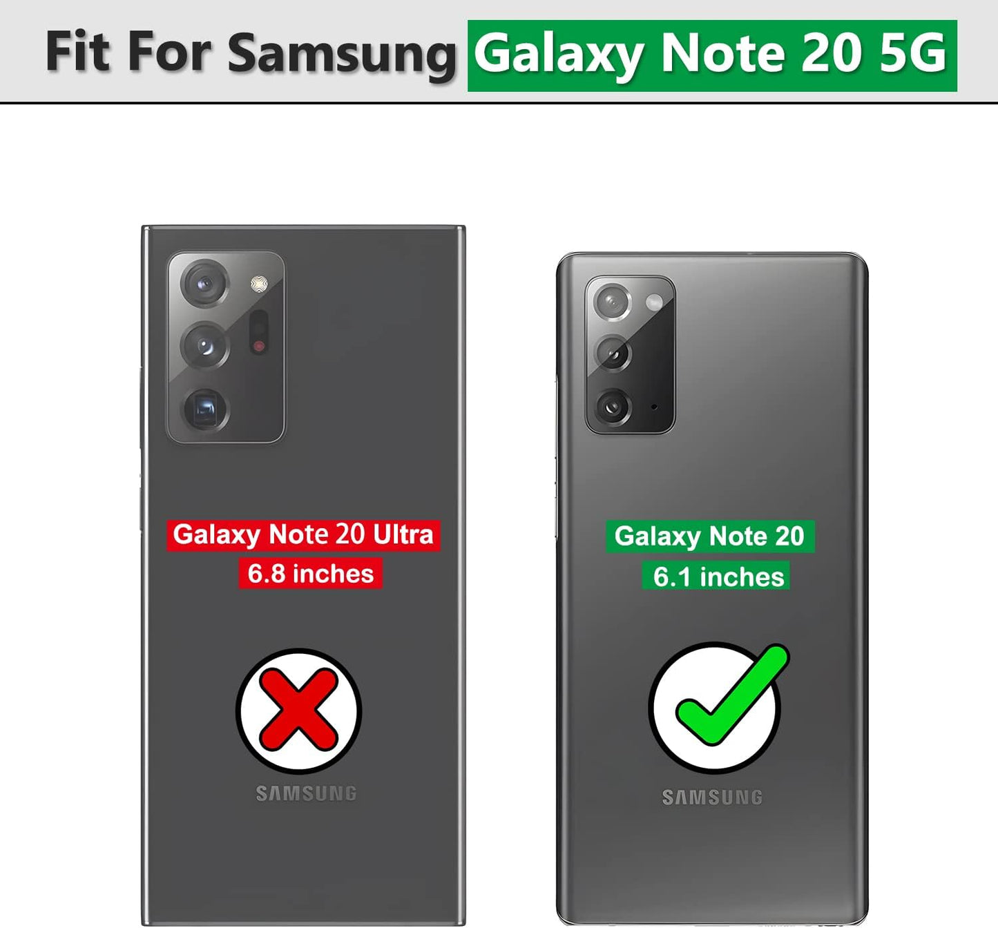for Samsung Galaxy Note20 Case with Slide Camera Cover, Military-Grade Protection, 360 Rotating Kickstand, Includes 1 Pack HD Screen Protectors丨Black