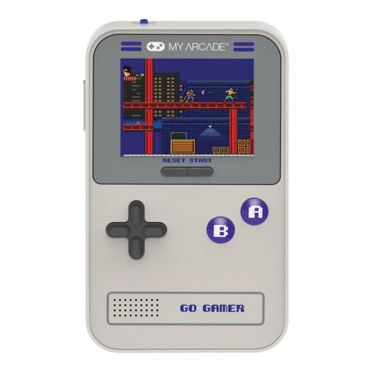 My Arcade Go Gamer Classic 300-in-1 Handheld Video Game System (Gray and Purple)