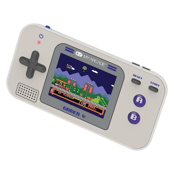 My Arcade Gamer V Classic 220-in-1 Handheld Video Game System (Gray and Purple)