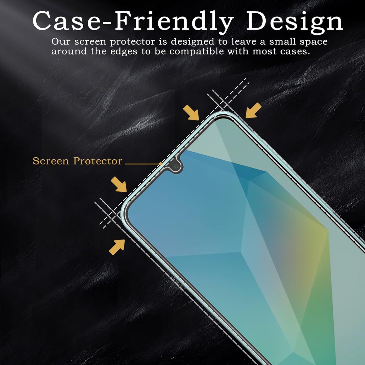 Privacy Screen Protector for Samsung Galaxy A16, Shatterproof Tempered Glass Accessories, Anti Spy Tempered Glass Film, Case Friendly Ultra Resistant 9H Hardness Anti-Glare HD Black -3 Pack