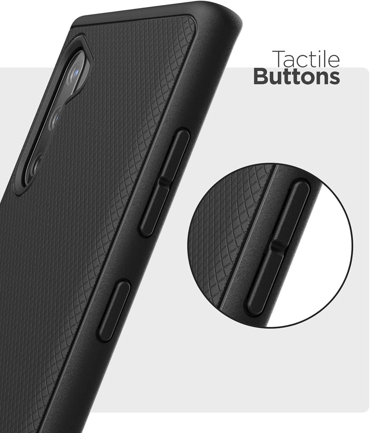 ENCASED Galaxy Note 10 Case (Thin Armor) Slim Flexible Grip Phone Cover (Samsung Note 10) Black (Note 10)