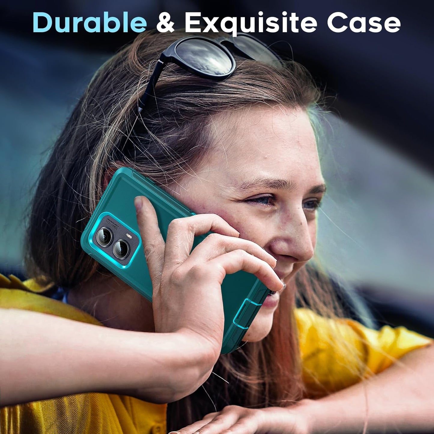 LeYi for Motorola-Edge-2024 Case: Moto Edge-2024 Cover【NOT FIT Edge 50/ G 5G 2024】 3 in 1 Rugged, Military Grade Dust Drop Shockproof Protective Cell Phone Android Funda para Edge2024 6.6", Teal