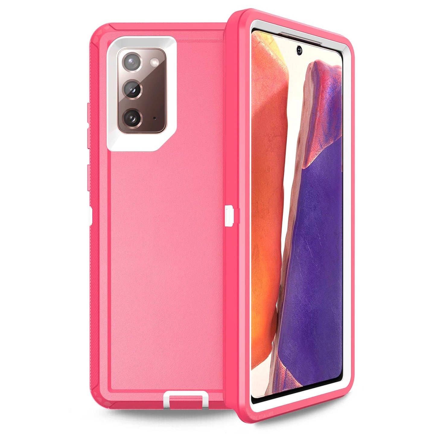 Anloes Case for Samsung Galaxy Note 20 Ultra 5G, Phone Case Heavy Duty Shockproof Dustproof Rugged Defender Protective, 3 in 1 Bumper Cover Black(Without Built-in Screen Protector)