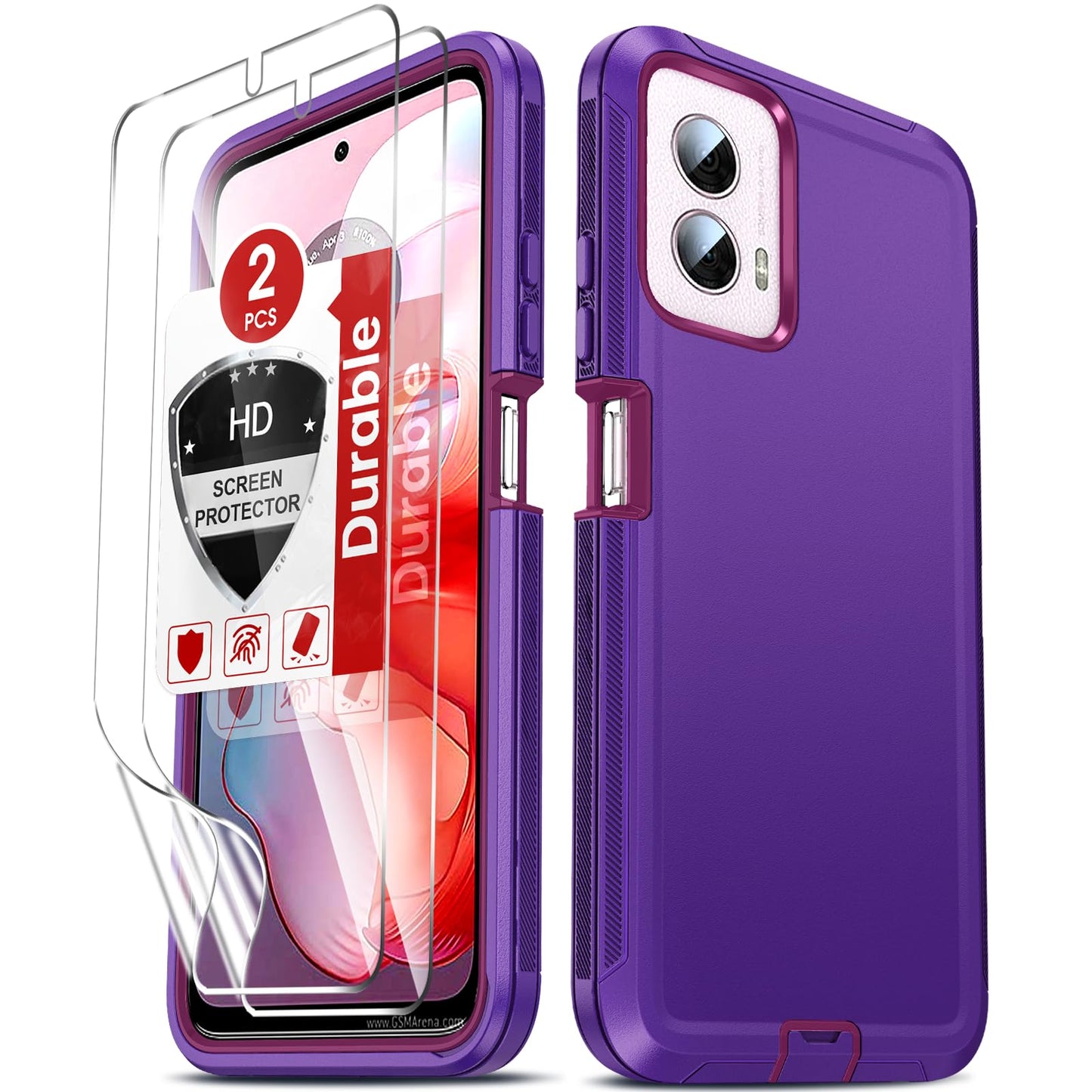 LeYi for Moto G-Power-2025 Case 5G:【NOT FIT G 5G 2025】 Motorola G Power 2025 Case with Tempered Glass Screen Protector, 3 in 1 Rugged Cover, Military Grade Shockproof Cell Phone Funda, Teal