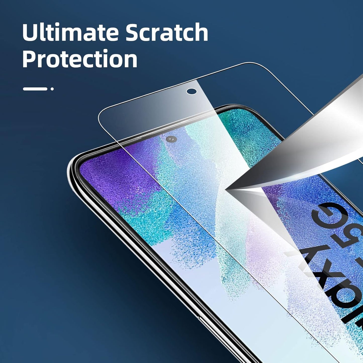 NEW'C 3 Pack Designed for Samsung Galaxy S21 FE 5G Screen Protector Tempered Glass, Case Friendly Anti Scratch Bubble Free Ultra Resistant