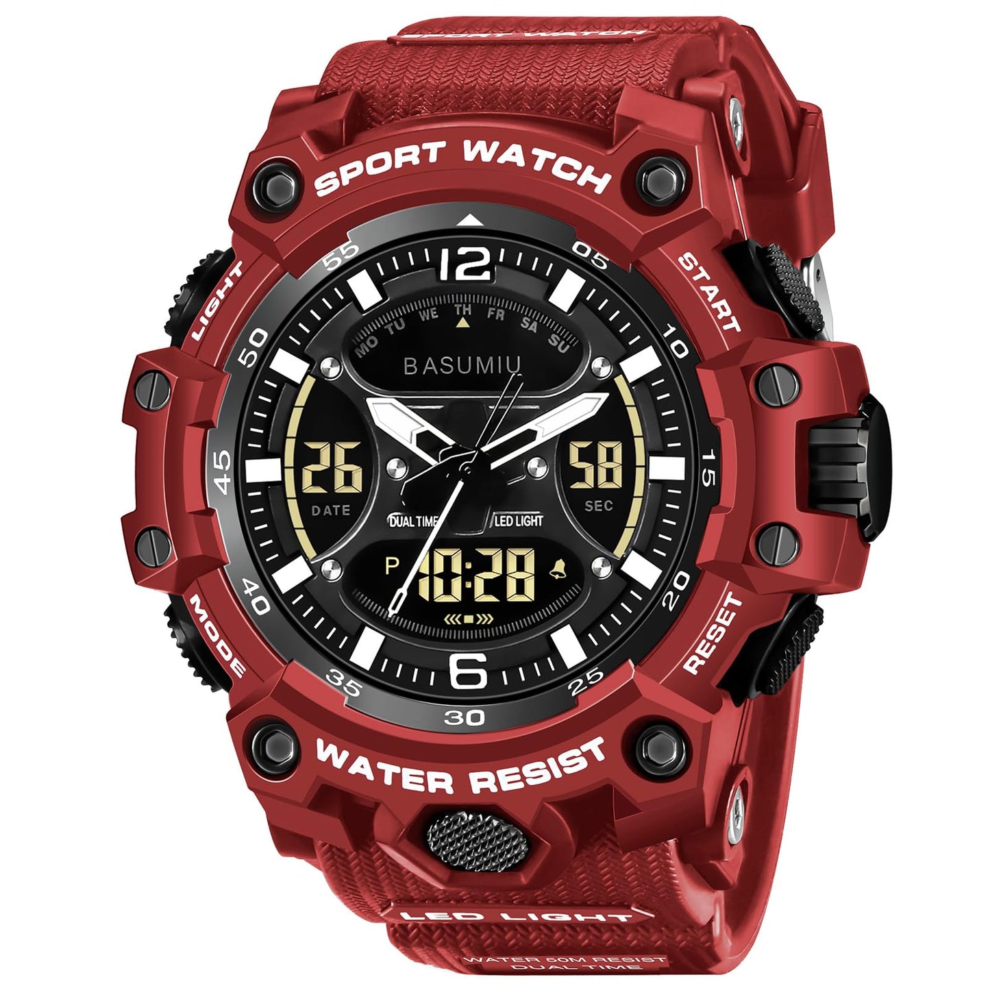 Mens Sports Wrist Watches Analog Digital Tactical Military Watch Waterproof Gold Watches for Men