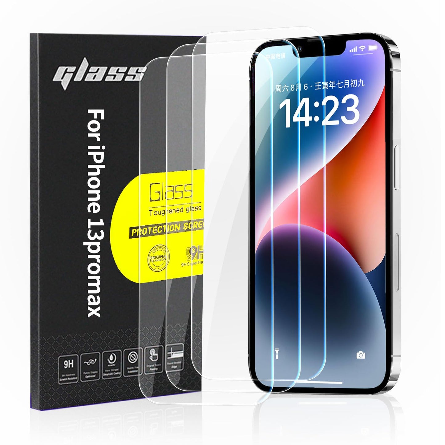 3Pack Galaxy S22 Ultra Glass Screen Protector, 2Pack Camera Lens Film 9H Hardness 3D Fulll Coverage Case Friendly Compatible with Ultra Sonic Fingerprint For Galaxy S22 Ultra 6.8”