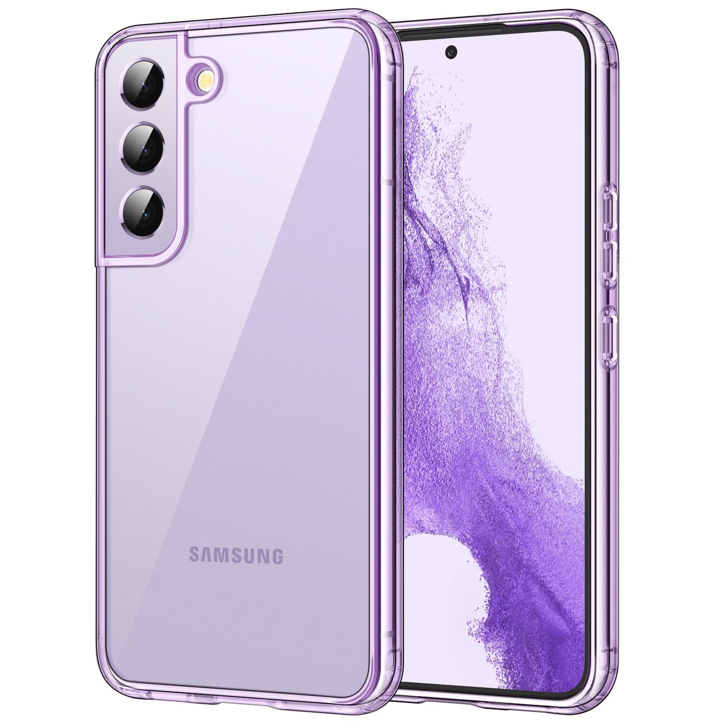 JETech Case for Samsung Galaxy S22 5G 6.1-Inch, Non-Yellowing Shockproof Bumper Protective Phone Cover, Anti-Scratch Hard PC Back (Clear)