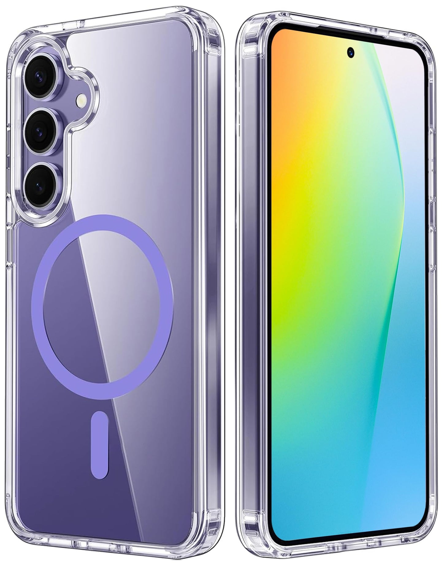 FNTCASE Clear Case for Samsung Galaxy S24 Cell Phone Cover | Anti Yellowing, Military Grade Protection, Slim Phone Cases, Shockproof, Scratch-Resistant, Transparent, 6.2 inch