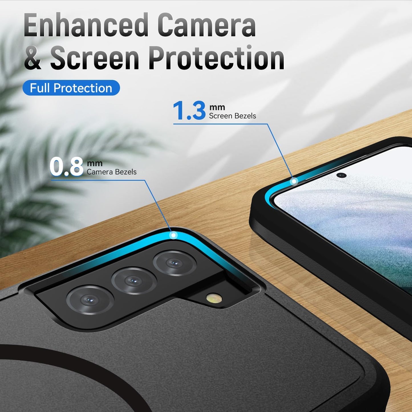Phone Case for Samsung Galaxy S21 Plus Black | Compatible with Magsafe, Military Grade Drop Tested, Shockproof, Magnetic, Tough, Rugged, Protective, 6.7 inch