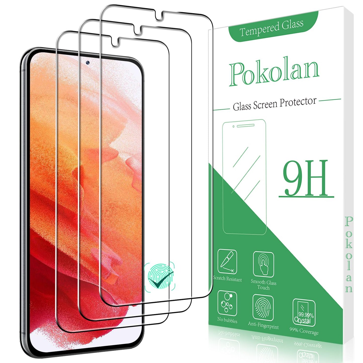 Pokolan [3 Pack Privacy Screen Protector for Samsung Galaxy S23 FE 5G Anti Spy Private Tempered Glass, Anti-Scratch, Bubble Free