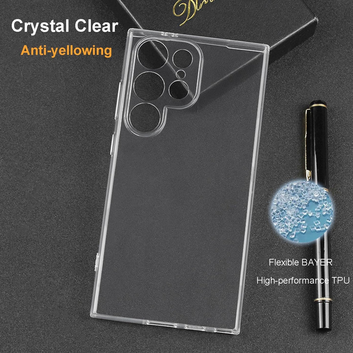 TENOC Clear Case Phone Case for Samsung Galaxy S22 Ultra Slim Cover | Shockproof, Protective, Bumper