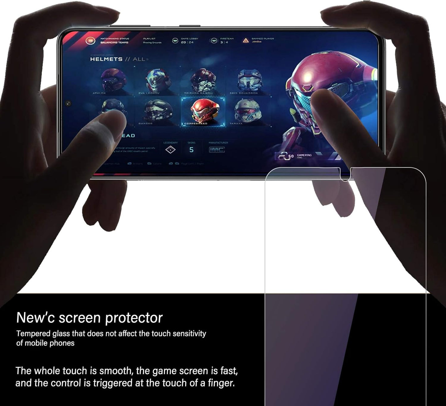 NEW'C 3 Pack Designed for Samsung Galaxy S21 5G (6.2), Screen Protector Tempered Glass, Scratch-Proof, Bubble-Free, Ultra Resistant (0.26 mm HD Ultra Transparent) 9H Hardness Glass