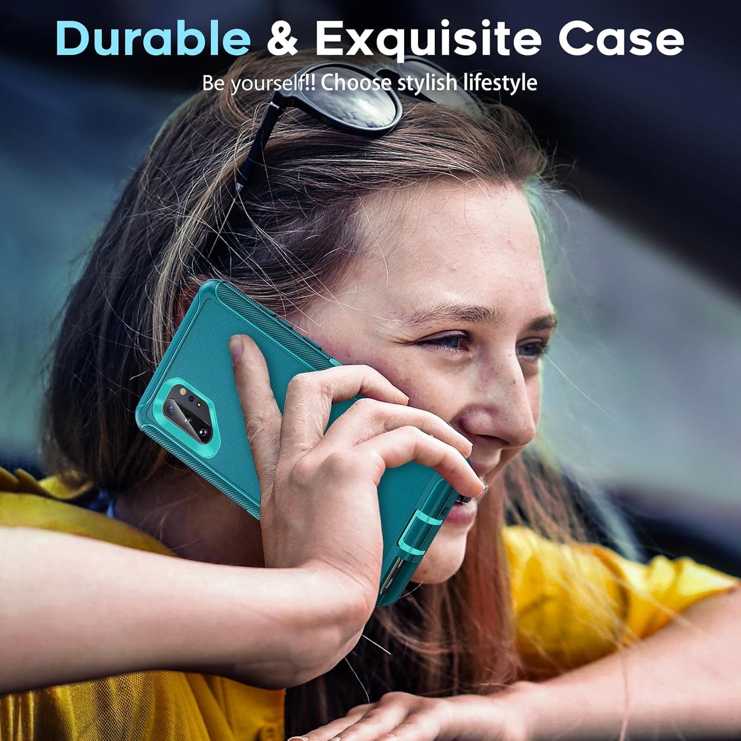 LeYi Compatible for Samsung Galaxy Note 10 Plus Case: Heavy Duty 3 in 1 Note 10 Plus Phone Case, Military Grade Shockproof Phone Case Cover for Samsung Note 10 Plus, Teal