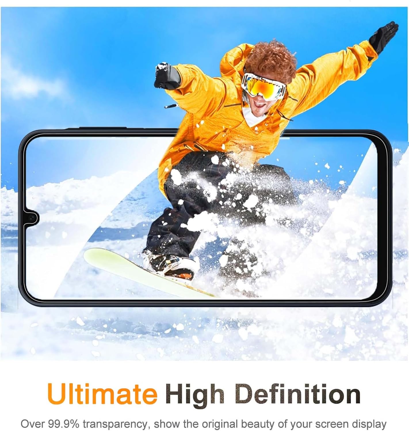 Wiaocit 3 Pack Tempered Glass Screen Protector for Samsung Galaxy A16 5G with 3 Pack Camera Lens Protector, 9H Hardness, Bubble Free, Case Friendly