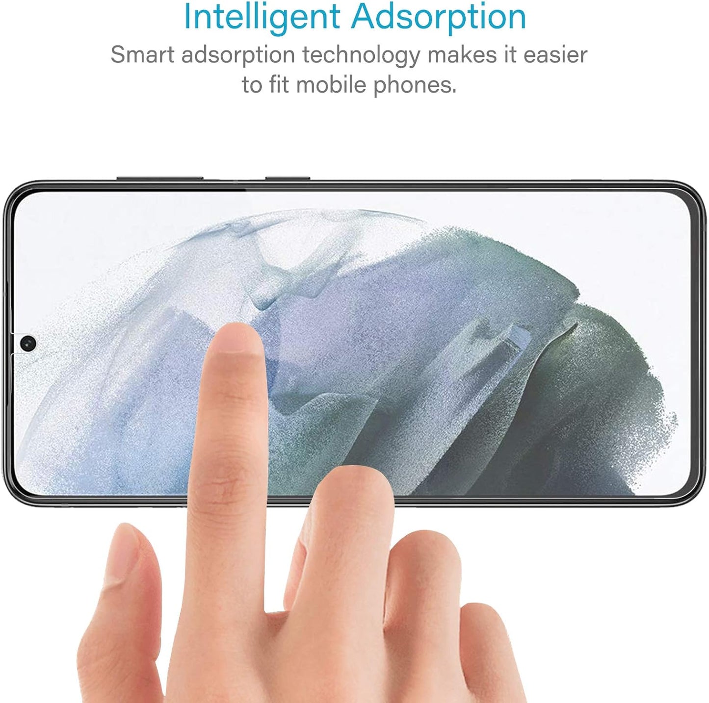 NEW'C 3 Pack Designed for Samsung Galaxy S21 Plus / S21+ 5G (6.7),Screen Protector Tempered Glass, Anti-Fingerprints, 9H Hardness, 0.33mm Ultra Transparent, Ultra Resistant