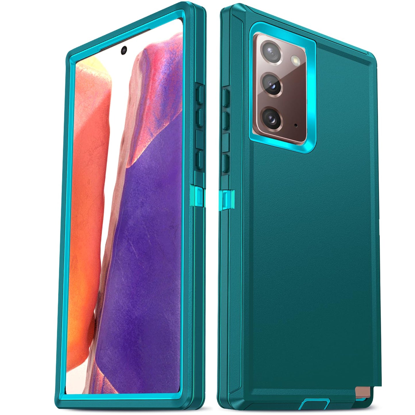 LeYi Compatible for Samsung Galaxy Note 10 Plus Case: Heavy Duty 3 in 1 Note 10 Plus Phone Case, Military Grade Shockproof Phone Case Cover for Samsung Note 10 Plus, Teal