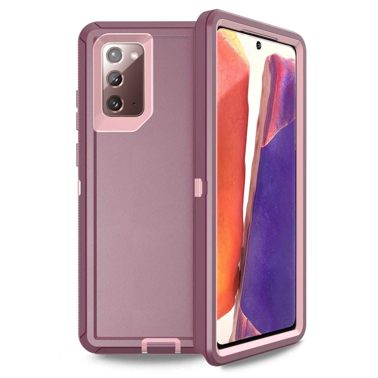 Anloes Case for Samsung Galaxy Note 20 Ultra 5G, Phone Case Heavy Duty Shockproof Dustproof Rugged Defender Protective, 3 in 1 Bumper Cover Black(Without Built-in Screen Protector)